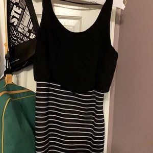 Black and white stripped women’s dress. Size: M
